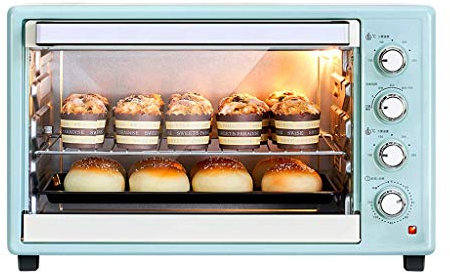 70L Mini Oven Adjustable Temperature 0-250℃ and 120 Minutes Timer Independent Temperature Control Household Baking Electric Oven Baking Cake Bread Multi-function Fully Automatic with Accessories 220