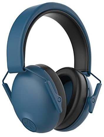 JLab JBuddies Protect Kids Ear Defenders - 23dB NRR Adjustable Ear Protectors for Children, Toddler, Boys & Girls - Hearing Protection Headphones - Foldable Children's Ear Defenders, Navy Blue