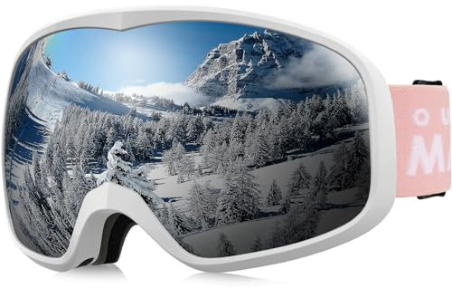 OutdoorMaster Owl Ski Goggles OTG, Snow Snowboard Goggles for Men Women Youth, Anti-Fog, 100% UV Protection