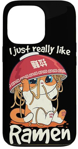 Kawaii Niedliche Anime Katze Mädchen Otaku Japanische Ramen Hülle für iPhone 13 Pro