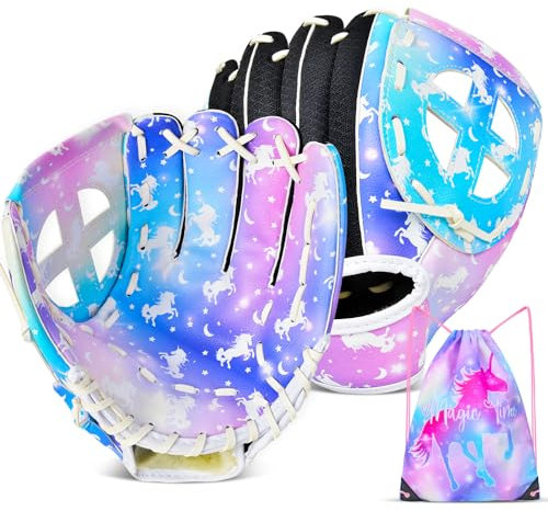 Ausletie Baseball-Handschuh für Kinder, Softball-Handschuh für Mädchen, Kleinkinder, Tee-Ball-Training und Anfänger, linke Hand, Rechtshänder