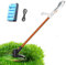 Litheli Decespugliatore a batteria, 25 cm, a batteria, tagliabordi, 20 V, 2,0 Ah, con batteria al litio da giardino, per tagliare il prato, eliminare le erbacce, trimmer senza fili