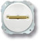 FONTINI - Poussoir rotatif métal laiton dore satiné porcelaine blanche DO LOW