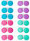 TUJAO 12PCS Colorful Contact Lens Case, Left/Right Eyes Contact Lens Immersion Kit, Leak-Proof Packaging, Suitable for Outdoor Mini Contact Lens Case Screw Top