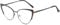 LJCZKA Katzenauge Blaulichtfilter Brille Damen Metall, Brille Ohne Stärke Damen Katzenauge Anti-Müdigkeit für PC, TV und Handy