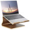 Support Ordinateur Portable Bois – Rehausseur PC/Mac Ergonomique – Compatible MacBook Pro, Bureau, Confort de Travail (Marron (Noyer))