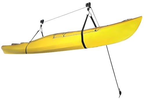 Kajak Hebebühne, Deckenmontage Kajak Kanu Hebebühne, Kajak Hebezug, Kajak-Kanu-Hebebühne für Lagergarage Maximale 57kg