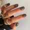 Faux Ongles Court MouyouGlow,Carré Vert Pâle Unicolore Glossy Press on Nails avec Colle à Ongles,Light Green Colour Solid Plain Brillant Acryl Fake Nails