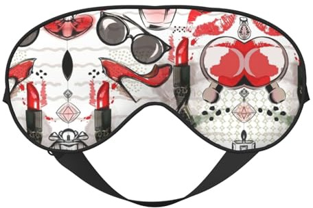 Kosmetik-Parfüm-Kunstdruck, Unisex, ultraweich, lichtblockierend, Augenmaske für optimalen Schlafkomfort