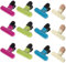 12 Pcs Food Clips, Bag Clips Food Seal Clips, Kitchen Storage Clip Seal Clips, Reusable 4 Colours for Keeping Food Fresh, Ideal for Snacks Coffee Home Kitchen Office Travel Camping