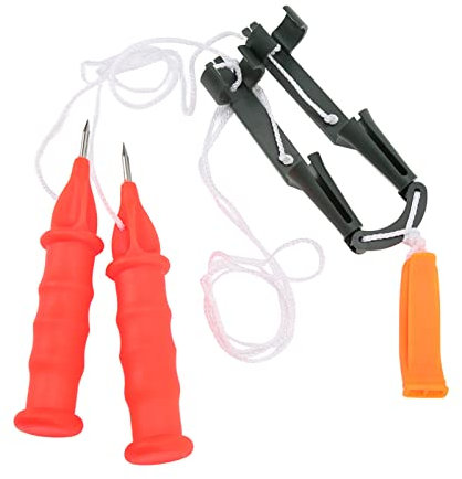 Masyrt Eispickel, Eispickel mit Pfeife, Flexibler Sicherheitspickel Zum Eisfischen, Tragbare Notfallausrüstung, Tragbarer Eispickel Zum Schlittschuhlaufen, Gehen auf EIS, Schutz (weißes