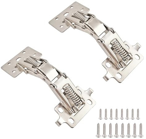 Qrity 2 Cabinet Flap Hinges - Swing Up, 152° Opening Angle, Cupboard Door Stay Hinges for Cabinets, Campers, Caravans