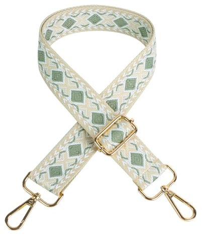 Moorle Verstellbarer Schultergurt 3.8cm, Breiter Taschengurt Boho, Schulterriemen für Taschen, Bunter Schultergurt Damen, Universal Umhängegurt für Taschen, Handtaschen, Umhängetasche, Crossbody Bag