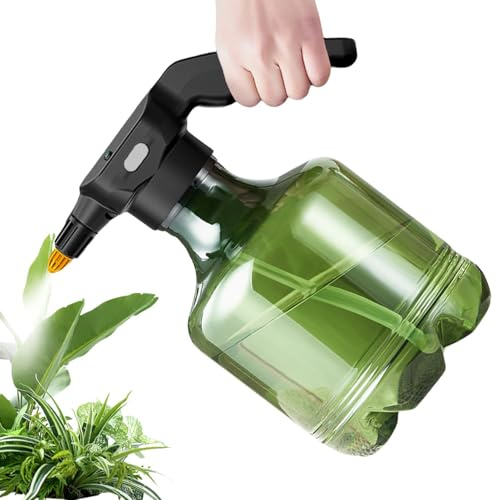 Pulverizador de agua eléctrico – Regadera eléctrica | 3000 ml transparente de gran capacidad tanque de agua botella de pulverización eléctrica – Pulverizador de agua de niebla fina recargable para