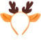 JIEYAO Weihnachts Stirnband, Weihnachten Rentier Stirnbänder Hirsch Geweih Stirnband Plüsch Geweih Haarreif Antler Headband für Damen Kinder Reh Kostüm Kopfschmuck für Cosplay Karneval Party (A)
