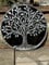 Tree of Life Wall Mirror - Outdoor Round Garden Decor - Silver coloured mirror with Robin Birds Makes a Ideal Memorial for Mum or Dad 650mm x 650mm (Copper, 65cm Round Tree of Life)