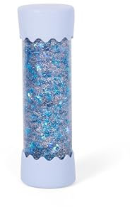 Jellystone Designs, Sensory Game Baby Calm Down Biberón con purpurina, biberón sensorial para niños, comprometidos, relaja y alivia la ansiedad, azul suave, 15,5 x 4,5 x 4,5 cm