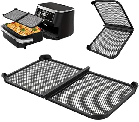 Air Fryer Splatter Screen,Air Fryer Accessories for N-i-n-j-a Foodi Flex Drawer 10.4 L Hot Air Fryer AF500UK,Reusable Foldable Silicone Splash Guard Accessories