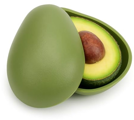 CHEFZOCO Guarda aguacate, guarda aguacate nevera, Recipiente para aguacates, Conserva aguacate, Estuche de plástico para aguacates, Apto para Lavavajillas, Plástico libre de BPA, Verde