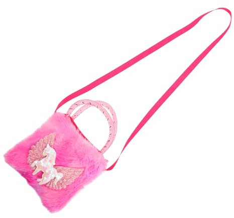 WEKAMOS Cute Plush Crossbody Bag Für Mädchen Multifunktionale Schultertasche Und Münzbörse Im Cartoon-Design Für Schule Reisen Und Einkaufen