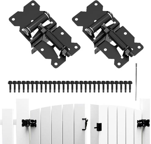 Cerniera della recinzione - Cerniere per porte pesanti | Cerniere per porte esterne | Chiusura automatica con cerniera regolabile in acciaio inossidabile | Cerniera per porta di recinzione | Herrami