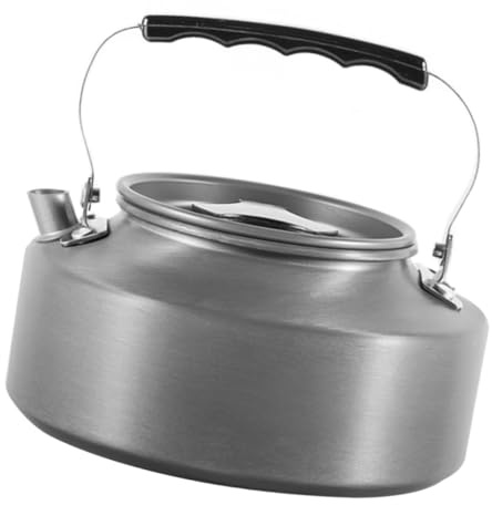 CLISPEED Lightweight Outdoor Camping Kettle Aluminum Tea Pot with Insulated Non Slip Handle for Hiking and Travel Fast Boil Multifunctional Coffee and Hot Water Pot
