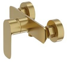 Lavita Spark Duscharmatur in Brushed Gold Mischbatterie Dusche Hochwertiger Messingkörper Duscharmaturen Elegantes Design