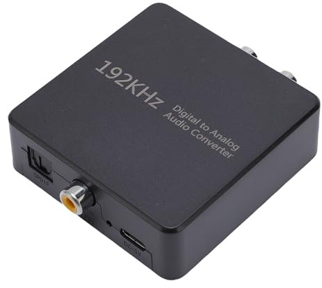 Mumusuki DAC-Digital-Analog-Audiokonverter, Hochwertiges ABS-Material, Plug-and-Play für Fernseher und Heimkinosysteme