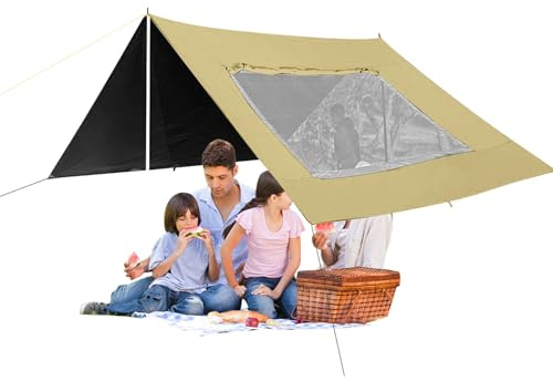 Lateral para Coche, toldo Plegable Resistente a los Rayos UV, toldo de protección Solar, Accesorios de Camping al Aire Libre, Ligero, Plegable, para Pesca, Picnic, Aparcamiento