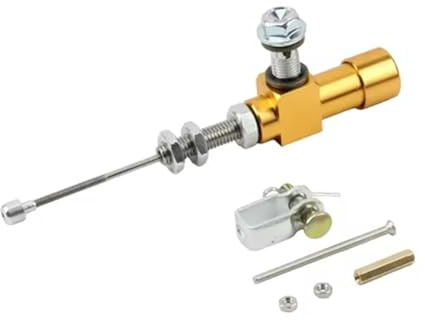 Frizione idraulica per motocicletta di pompa di trasferimento universale per pompa idraulica corta per frizione idraulica per motocross Pompa Freno Posteriore Moto Pompa Freno Idraulica(Gold)