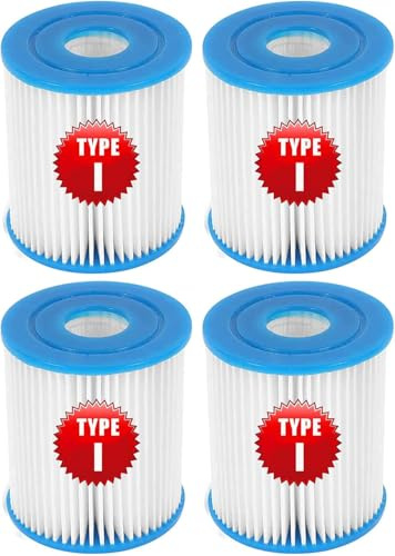Cartuccia filtrante di tipo I per piscina fuori terra Bestway, cartuccia filtro di ricambio per piscina gonfiabile, 7,9 x 8,9 cm, 58093-17, confezione da 4