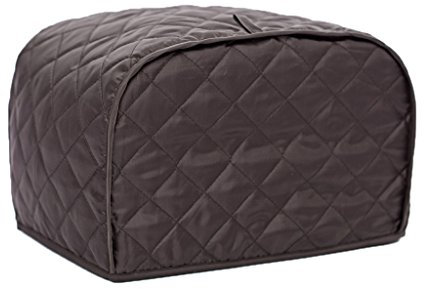 Gazechimp Baumwolle Toaster Abdeckung, Benutzt Als Staub Abdeckung, Brot Toaster Abdeckung, Küchengeräte Abdeckung, Gitter Muster - Kaffee, 2 Scheibe