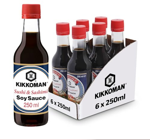 Kikkoman Sushi & Sashimi Soy Sauce, 250ml, (Pack of 6)
