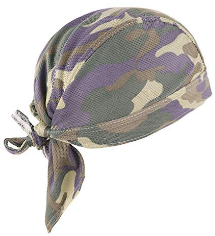 FakeFace Kopftuch für Damen Herren Bandana Cap Hut Sport Kopfbedeckung Piratenmütze Hip Hop Cap Stirnband aus atmungsaktive Baumwolle (Tarnung-Netz 1)