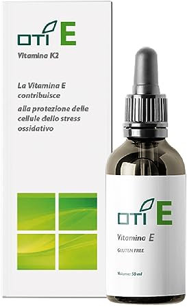 Vitamina E - Integratore Alimentare Naturale OTI a Base di Vitamina E - con Olio di Semi di Girasole e Vitamina K - Formato in Gocce da 50 ml. - Made in Italy