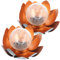 AccuCell Bezauberndes Solar Lotusblüten Duett, Lotusblume Solar LED Gartenlicht Deko