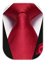 HISDERN Krawatte Rot Herren Krawatten mit Einstecktuch Hochzeit Elegant Krawatte & Taschentuch Set Business