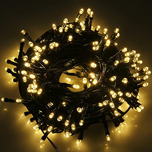 Feelhea 100M 1000 LED Lichterkette Außen und Innen Dekoration für Weihnachtsbaum mit 8 Leuchtmodi und IP44 Wasserdicht für Balkon Innen Außen Weihnachten, Party, Hochzeit, DIY - Warmweiß