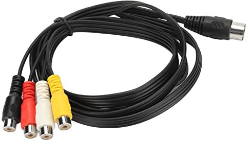 Câble Din Mâle 5 Broches vers 4 Femelles, 1,5 M/4,9 Pieds Prise Din Mâle 5 Broches vers 4 Prises Phono Femelles Câble Connecteur de Cordon pour Lecteur CD Domestique