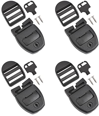 INCREWAY 4 Set Whirlpool-Abdeckungs-Clips, Whirlpool-Abdeckung-Reparatur-Set, 4 Schieben, 4 Schlüssel mit 8 Schrauben, Verriegelungsclipschloss mit Schlüsseln und Hardware