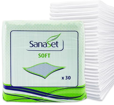 SanaSet Inkontinenzunterlagen 60x60, 240 Stück, saugstark | Einweg, Bettschutz, wasserdicht, für Senioren, Babys, Pflege