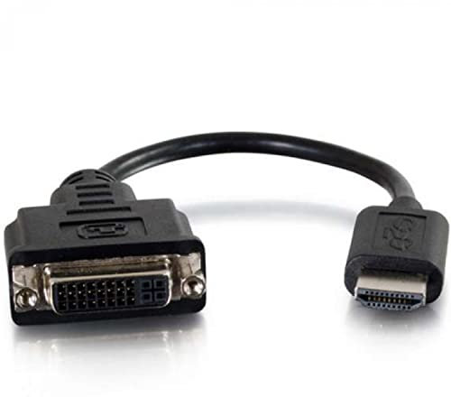SIMPLETEK Adaptador convertidor HDMI macho a DVI hembra | 20 cm, negro