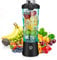 Rainpal Tragbarer Mixer/Mini Standmixer, 600mL USB Wiederaufladbarer Blender mit Becherdeckel, 6 Klingen, Kabelloser Persönlicher Mixer, BPA-Freier Smoothie Maker für Draußen Sport