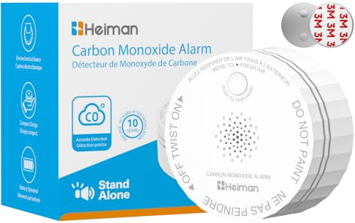 Heiman Carbon Monoxide Detectors, 10-Year Product Life CO Detector, C1-S
