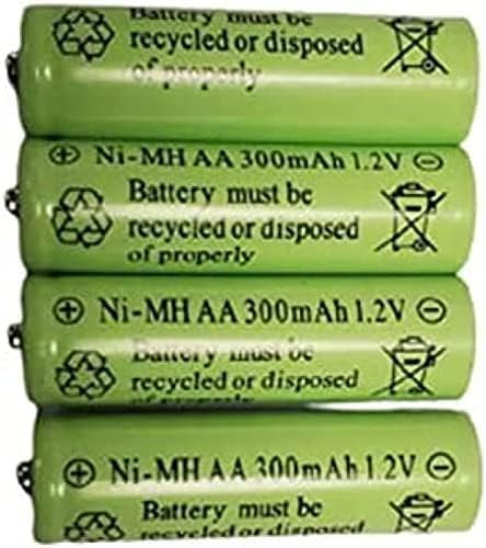 Lot De 4 Piles Solaires Rechargeables AA 300 MAh 1,2 V NI-MH