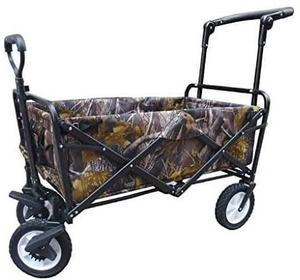 IRYZE Bollerwagen Faltbar Tragbarer Klappwagen Mit 4 Rädern, Gartenwagen, Robuster Einkaufswagen Für Camping, Strand Im Freien Gartenwagen