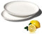 PIDUDU 2 platos de postre ovalados blancos, elegantes con borde perlado, platos de vajilla de fiesta, cena/ensalada/fruta/aperitivo, ideal para cumpleaños, fiestas, camping, catering
