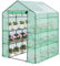 Jyibinee Housse de serre, 143 x 143 x 195 cm, imperméable en polyéthylène avec porte, isolation thermique, imperméable à la pluie, vert transparent