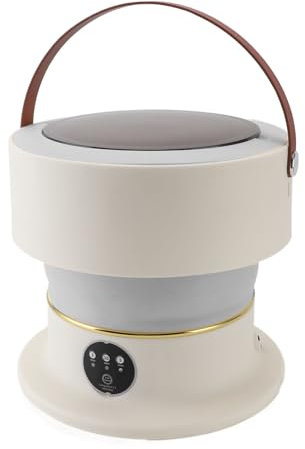 Machine à Laver Pliante de 8 L, Laveuse à Linge Portable, Mini Laveuse avec Sèche-Linge Rotatif, Petite Laveuse à Linge Pliable pour Camping, Voyage, Appartement, Dortoir (gris