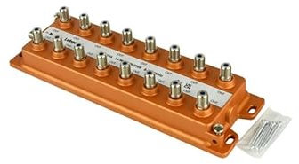 TV Aerial Splitter Labgear UHF 16-way Signal Splitter with 17 dB Loss, F-Type DC pass Operating Frequency of 5-1000MHZ